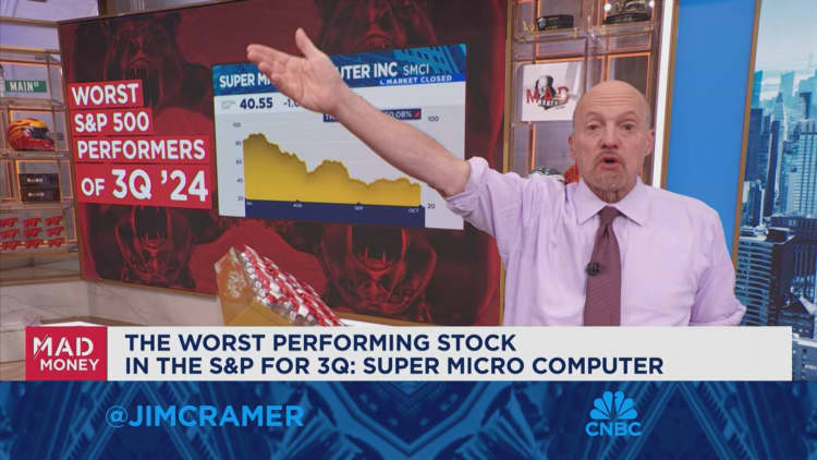 Jim Cramer called the worst performance of the S&P 500 in the third quarter